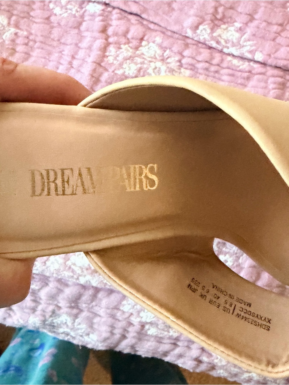 Dream Pairs Beige Crossover Slide Mules - Picture 5 of 6